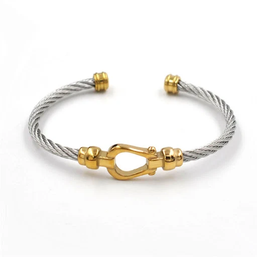Title 5, Pulseira feminina de aço titânio, popular na mo...