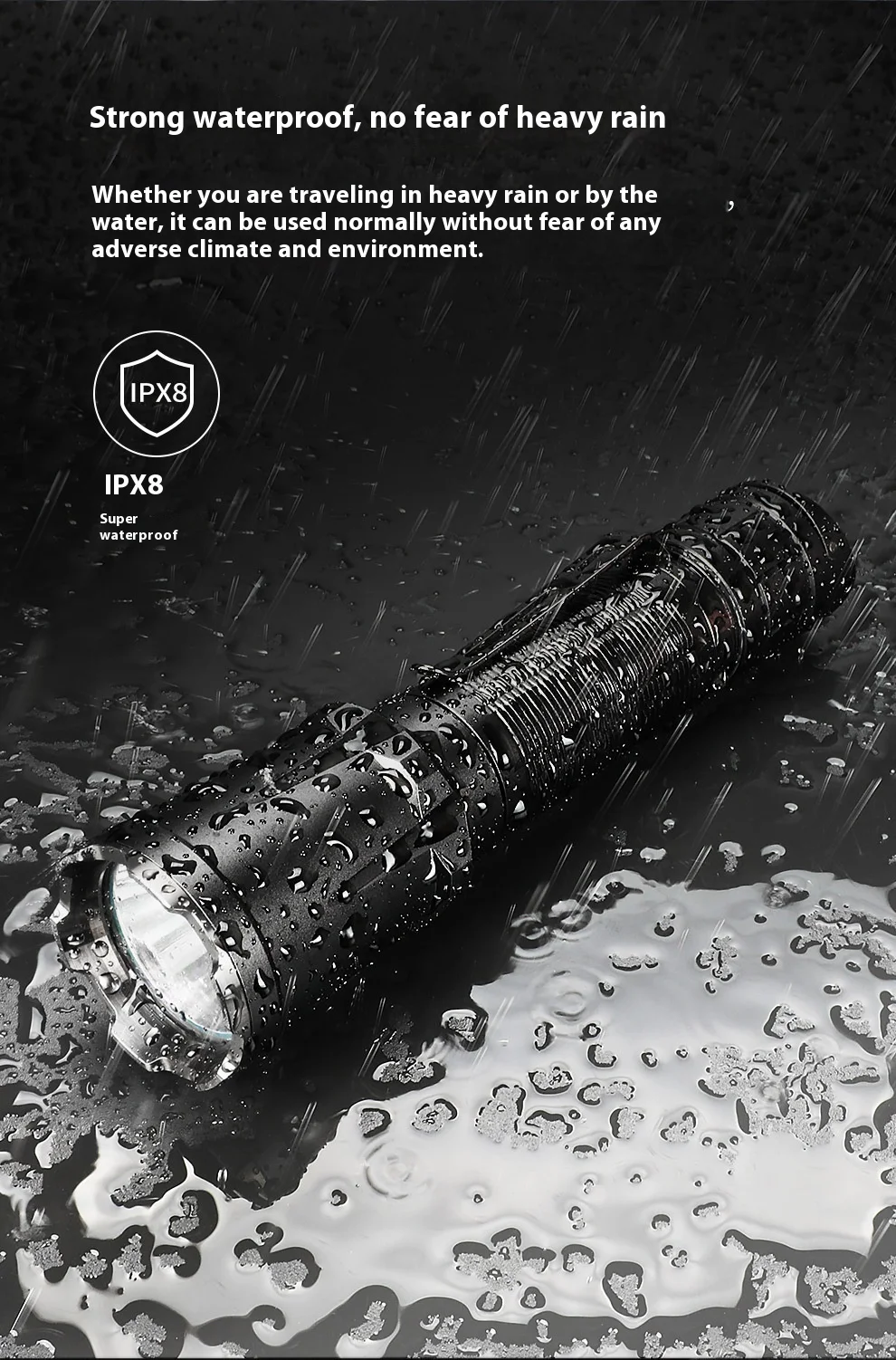 Title 8, Professional Tactical Flashlight XT11GT PRO Str...