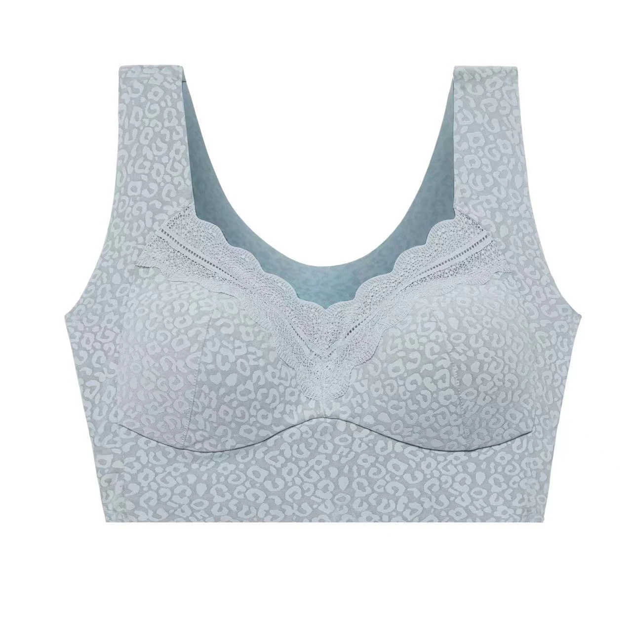 Leopard Print Full Cup Seamless Smooth Women's Vest Bra. Provides comfortable all-day support and a smooth, stylish silh — photo 5