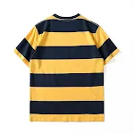 Men's Summer Black and Yellow Striped Couple T-shirt, Loose Fit, Round Neck, Short Sleeve, Comfortable and Stylish. — photo 2