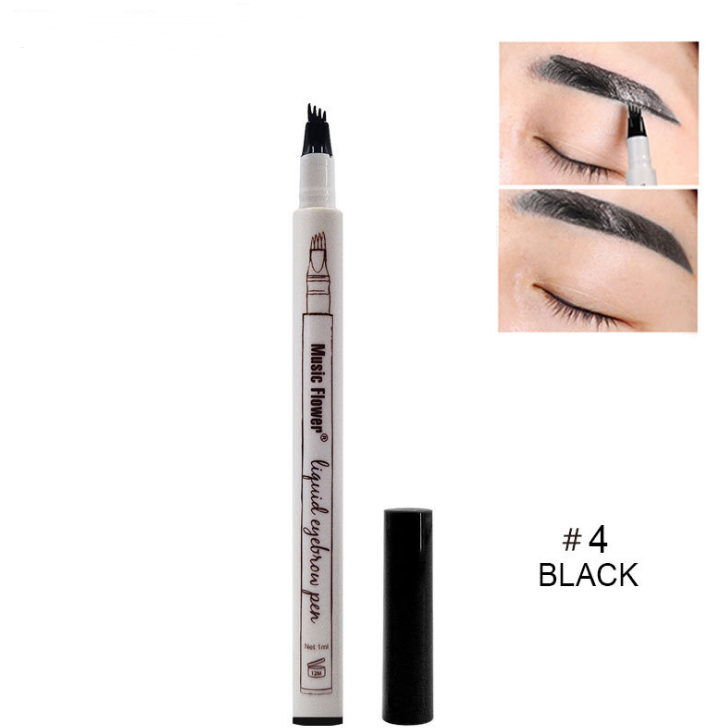 Title 5, Waterproof Natural Eyebrow Pen with Four-Claw T...