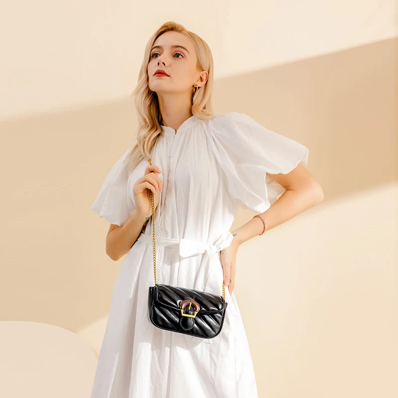 Embroidered Chain Design Crossbody Mini Bag Carry your essentials in style with this compact, chic, and hands-free mini — photo 3