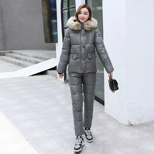Title 6, Womens Down Padded Jacket Suit