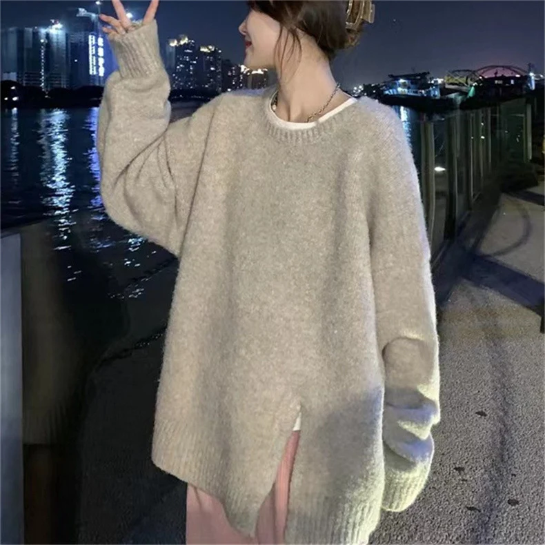 Title 9, Maglione sciolto in maglia divisa girocollo sti...