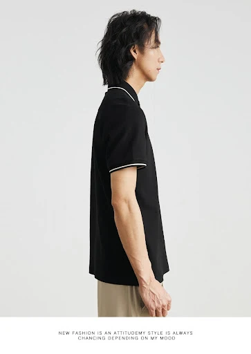 Title 6, Cool Breathable Ice Silk Polo Short Sleeve Casu...