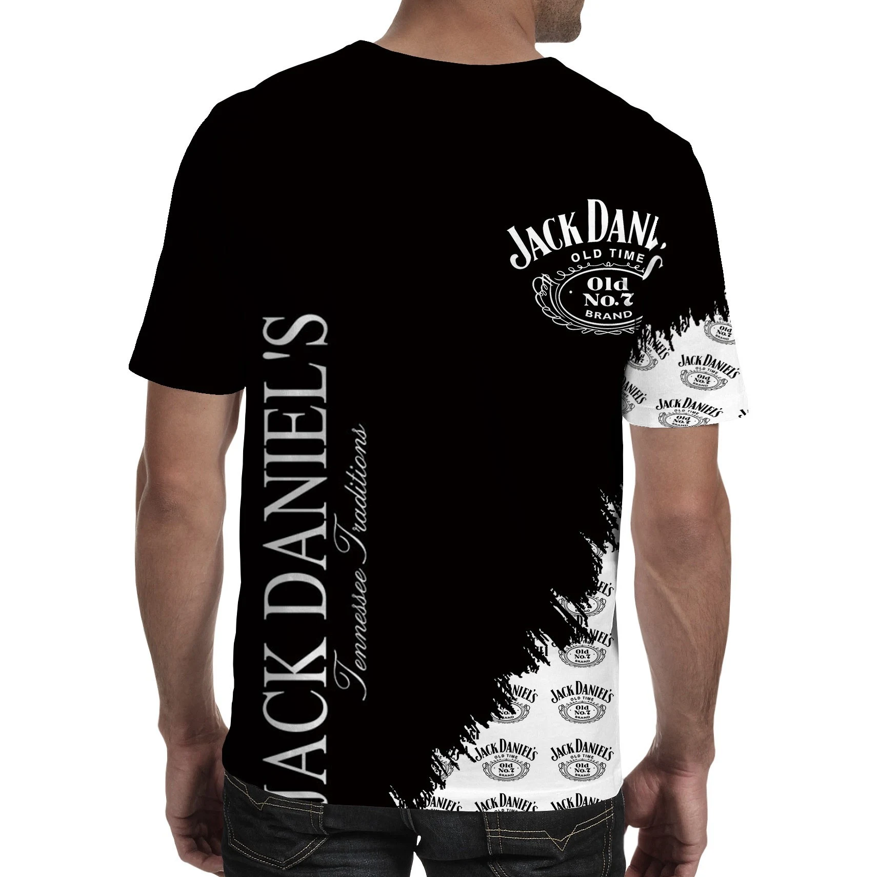 Title 3, 3D graffiti breathable round neck short sleeve ...