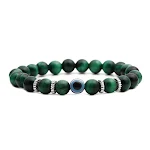 Bracciale in pietra vulcanica smerigliata Fashion Personality. Esprimi il tuo stile con questo bracciale unico, che unisce moda e la bellezza naturale della pietra. — foto 1