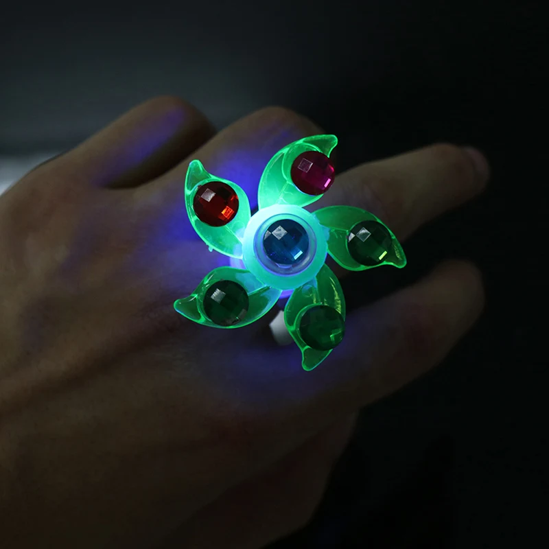 Anel Giratório Infantil de Dedo com Luz, Brinquedo Pequeno e Divertido, Alívio de Estresse, Ótimo Presente para Crianças e Festas — foto 3