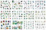 Nail Art Large Watermark Stickers Beach Tropical Rainforest Love Abstract Wholesale BN1957-2376, create stunning nail de — photo 15
