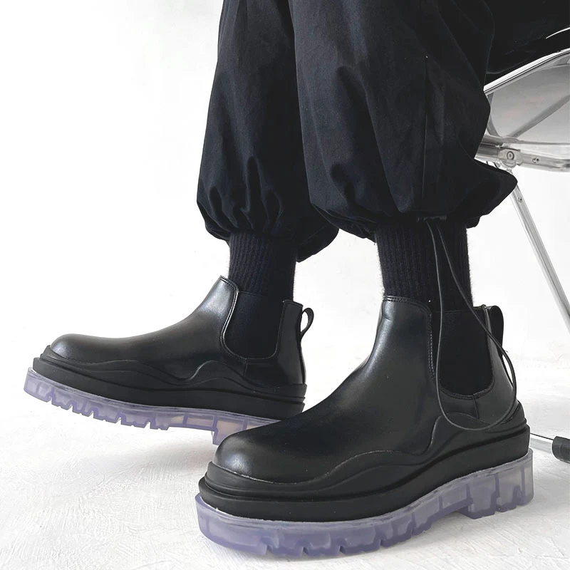 Title 4, Short Boots with Thick Bottom and Heightened De...