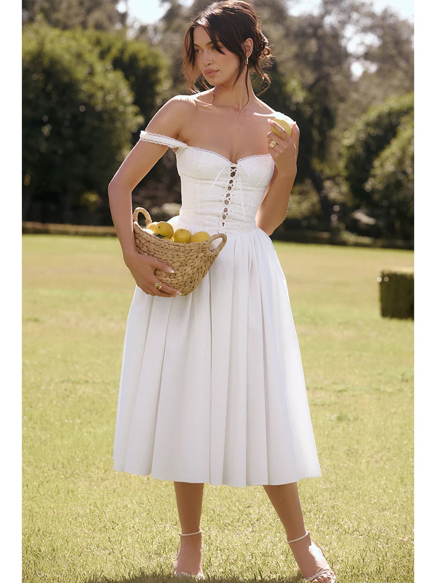 Women's Fashion Lace Sling French Dress — photo 9