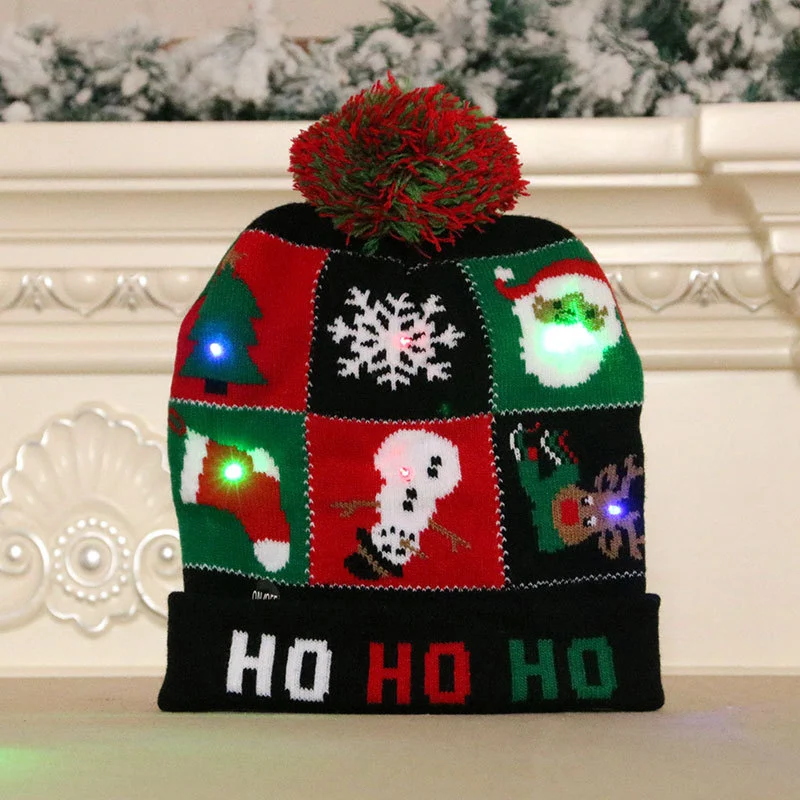 Colorful Glowing Knitted Hat Christmas Hat — photo 7