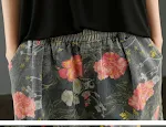 Summer Thin Denim Printed Five - Quarter Wide Leg Pants For Women — photo 7