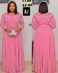 Abito Africano in Chiffon con Pannello in Rete Maniche Lunghe Cintura Design Elegante per un look sofisticato e un tocco culturale — foto 4