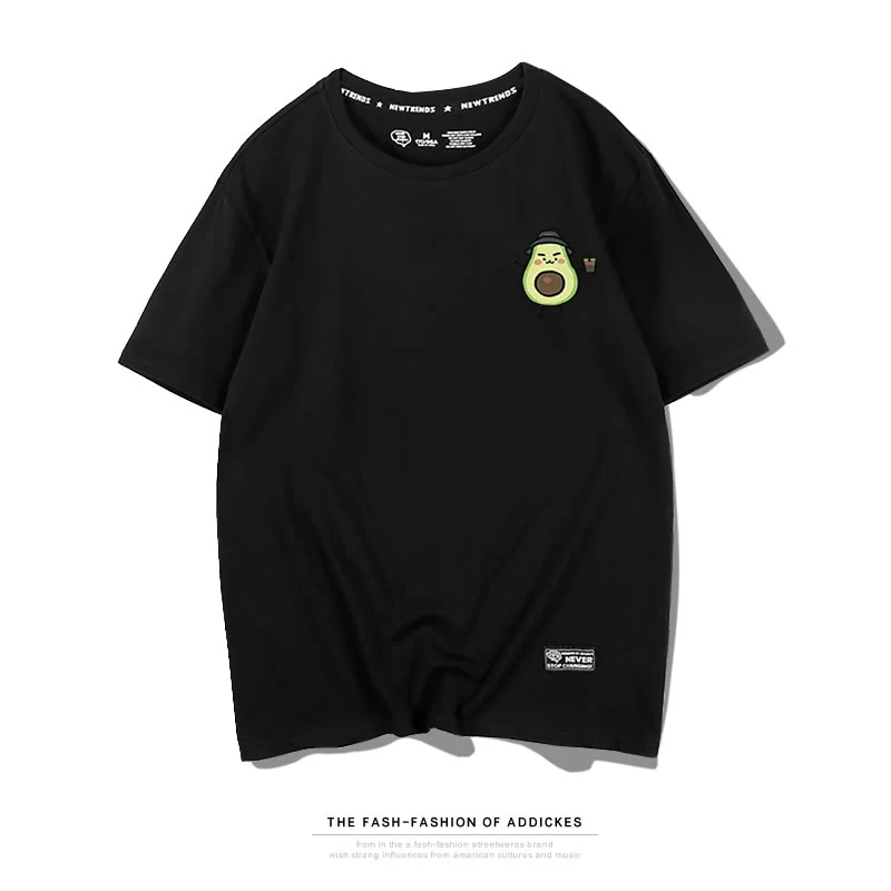 Verão novo estilo abacate verde manga curta estilo harajuku camiseta estudante f — foto 5
