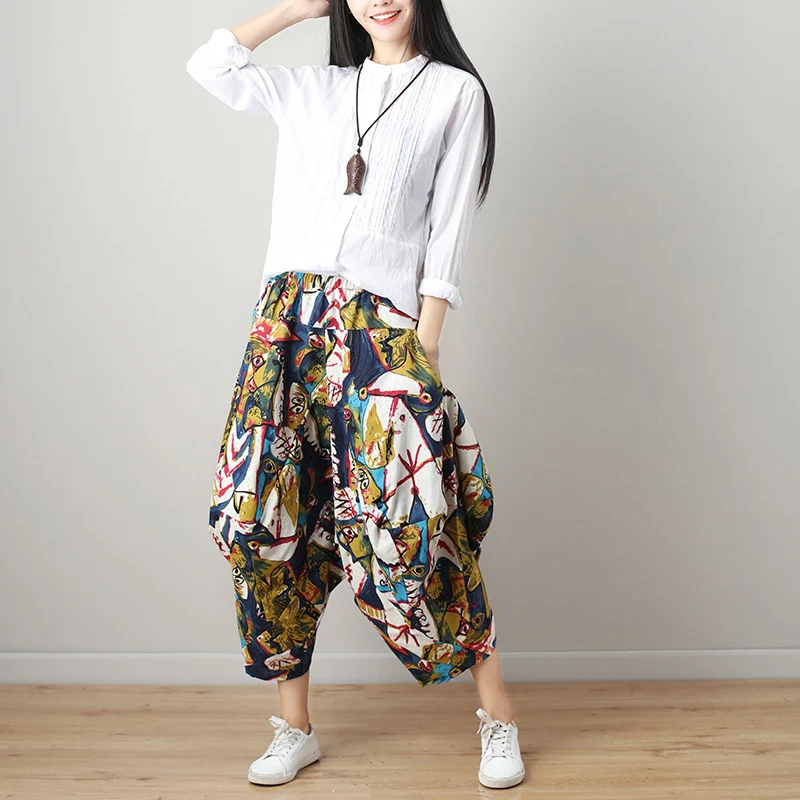 Women's Loose Lantern Wide-Leg Cropped Trousers, Comfortable and Stylish Summer Pants for Women, Perfect for Casual Outf — photo 22