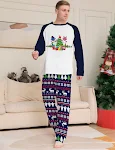 Conjunto de Pijamas de Natal Combinando para Família Manga Longa Roupa de Dormir Casais Crianças Bebê Noite Feliz! — foto 3