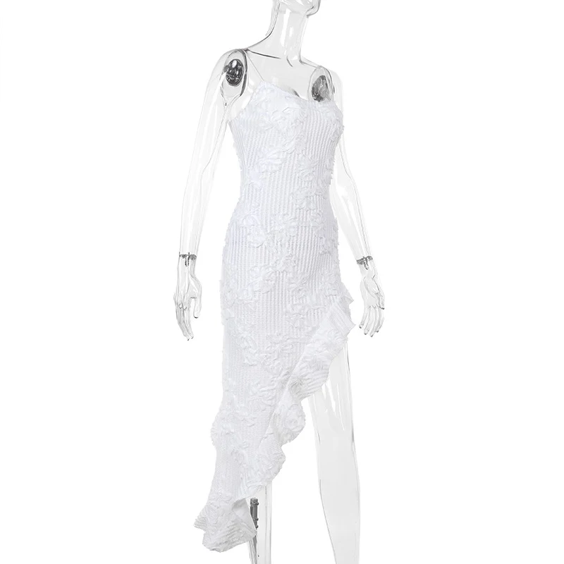 Title 8, Fashion Lady Texture Split Feature Fabric Dress...