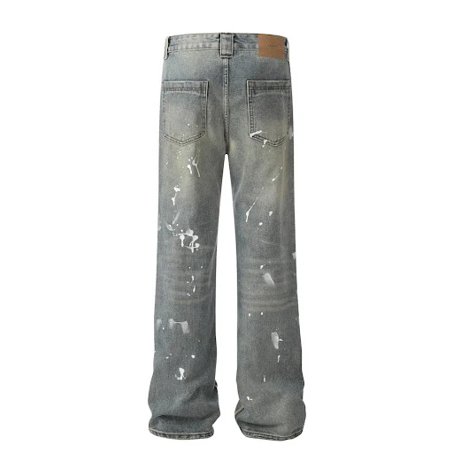 Title 11, Heren Gewassen Casual Losse Rechte Broek, Comfo...