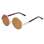 Gold frame round tea film