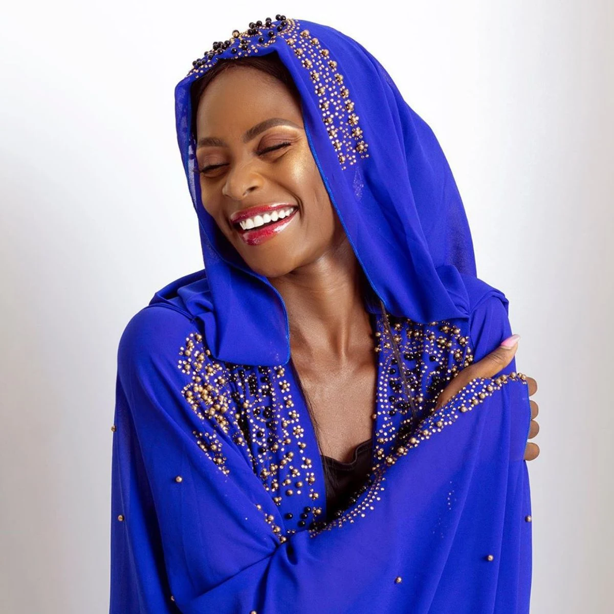 Title 2, High-definition Muslim Shawl Hooded Cloak, eleg...