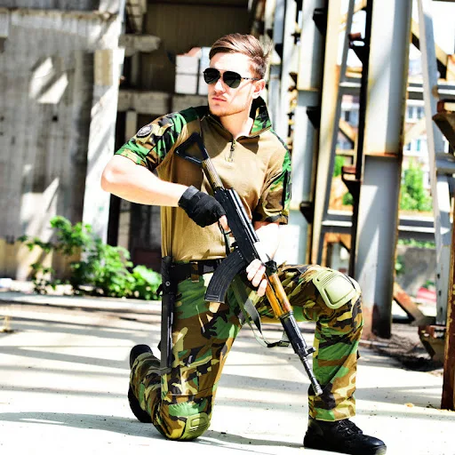 Title 2, Camouflage Suit Frog Jacket Tactical Training M...
