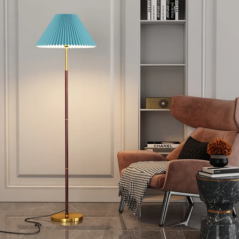 Title 6, Retro cloth upright desk lamp for living room s...
