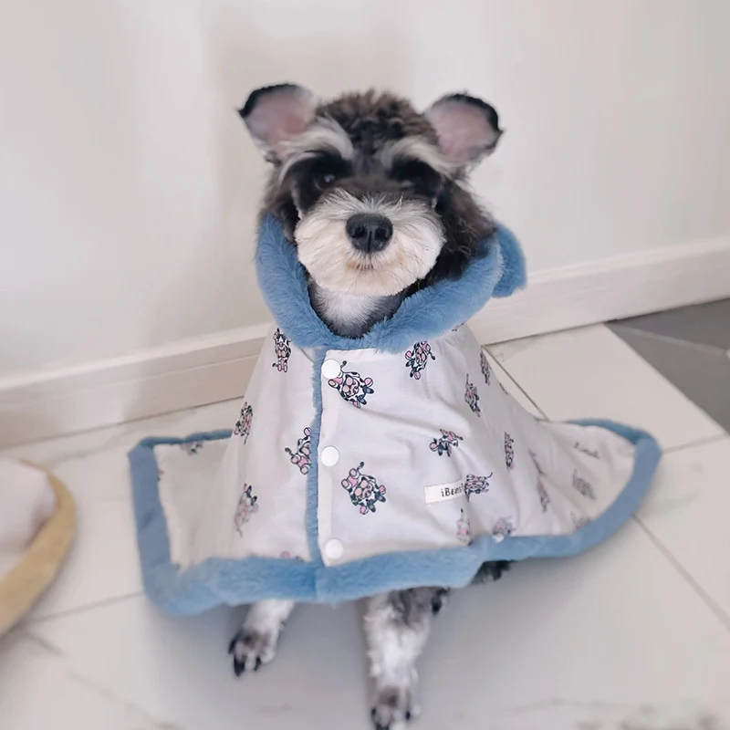 Pet Autumn and Winter Thick Warm Dehaired Angora Printed Cloak Small Blanket, Cozy and Comfortable for Your Pet. — photo 6
