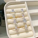 Anel de prata esterlina S925 feminino com geometria. Jóia elegante e moderna para mulheres. Ideal para uso diário ou presente especial. — foto 7
