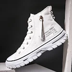 Men's High-top Canvas Shoes Retro Personality Thick-soled Breathable. Stylish and comfortable footwear for everyday wear — photo 3