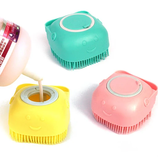 Title 5, Luva de massagem de banho para cães em silicone...