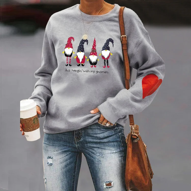 Title 12, Rundhals-Arm-Love-Pullover für Damen