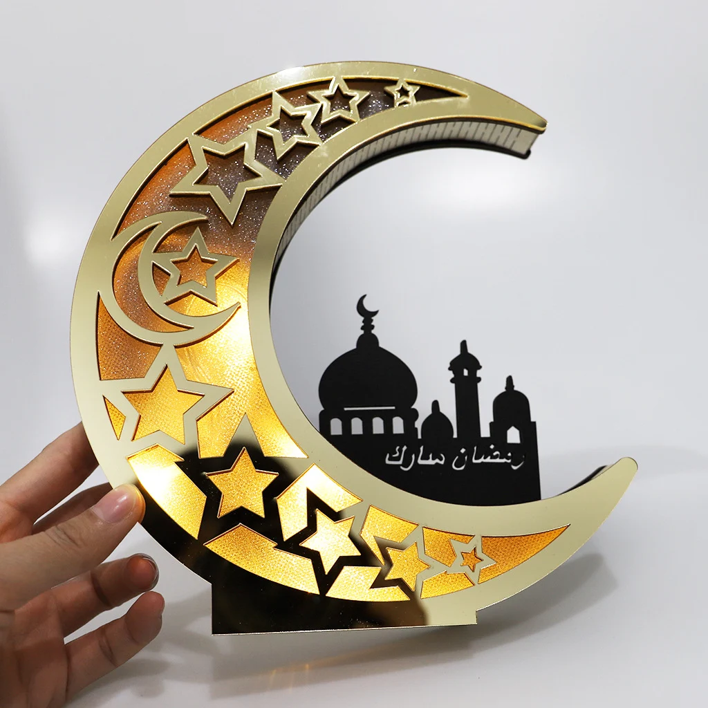 Golden Moon Kasteel Holle Letters met LED-verlichting Eettafeldecoratie. Voeg sfeervolle verlichting en een magisch accent toe aan uw diner. — foto 6