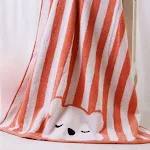 Toalha de banho infantil de desenho animado, macia, absorvente e multicolorida, proporciona conforto e secagem rápida para o bebê. — foto 2