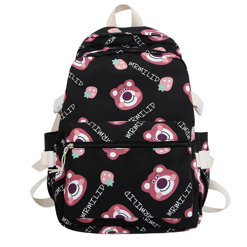 Mochila fofa com estampa para estudantes do ensino médio, perfeita para notebook, livros e uso diário. — foto 3