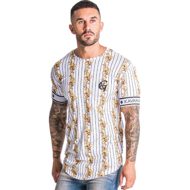 Camiseta esportiva casual listrada de secagem rápida, ideal para atividades físicas e lazer. Conforto e respirabilidade garantidos. — foto 2