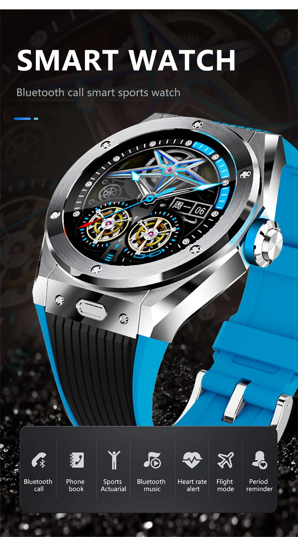Title 4, Bluetooth Call Smartwatch Local Music Pedometer...