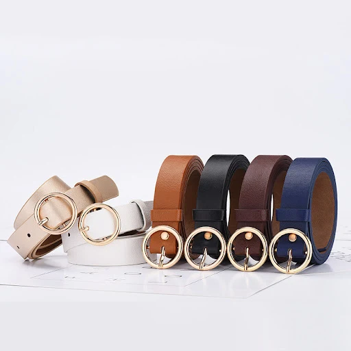 Title 11, Womens Fashion Versatile Round Buckle Belt