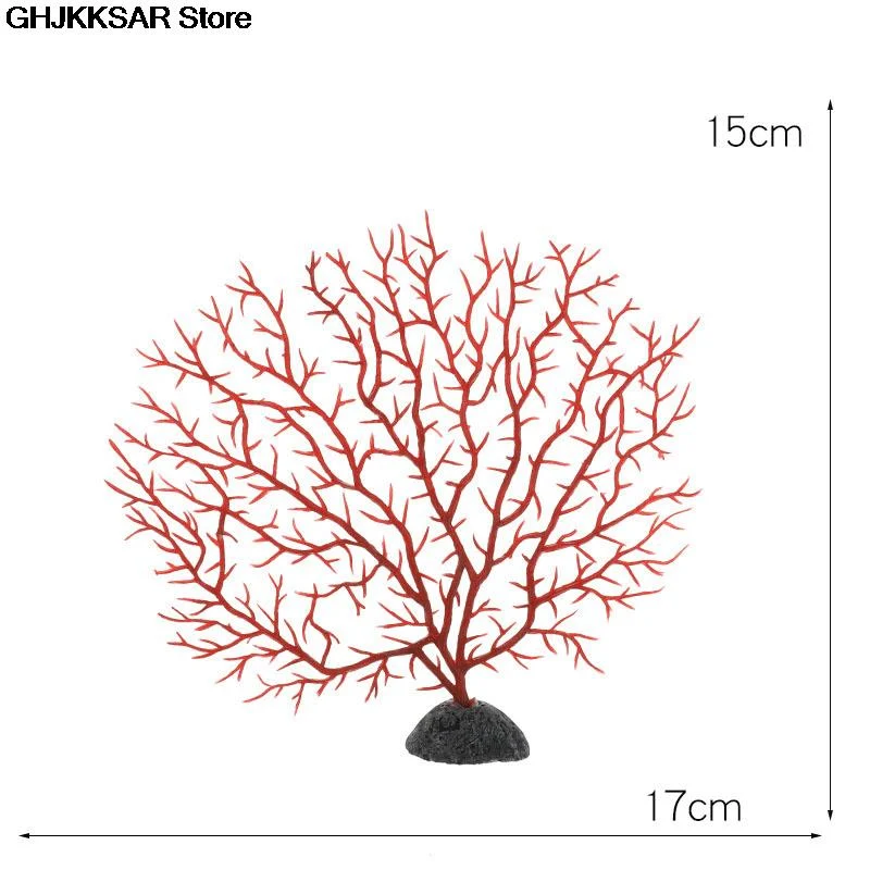 Title 5, Tree Shape Resin Coral Aquarium Decoration Fish...