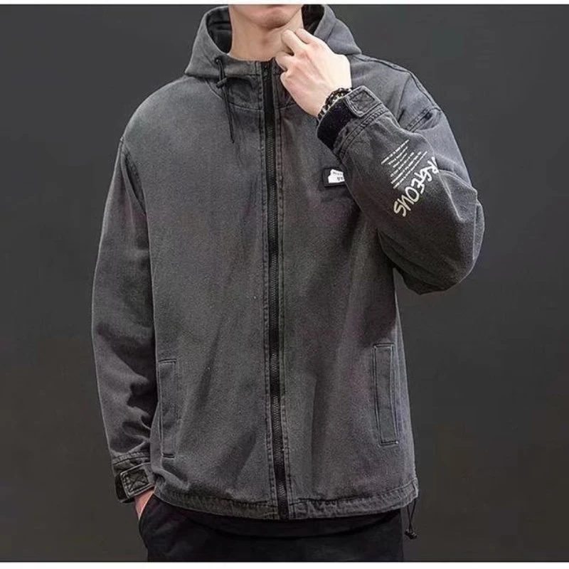 Corduroy Stitching Denim Baggy Coat – a comfortable and stylish coat for everyday wear. Offers a relaxed, casual look, p — photo 10