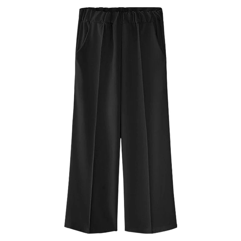 Calças compridas femininas com pernas largas para outono e inverno, perfeitas para conforto e estilo. Ideal para o clima frio. — foto 1