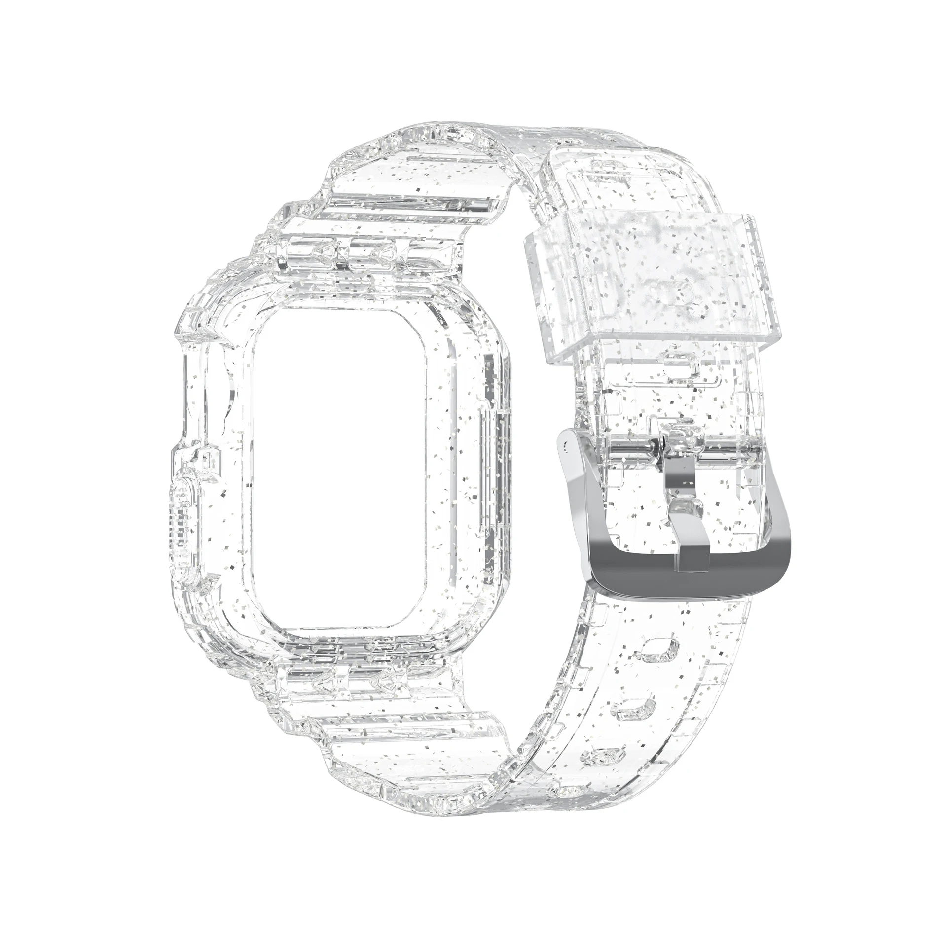 Title 1, Watch with Integrated Glacier Transparent Strap...