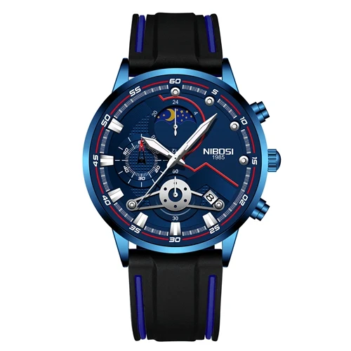 True Three Eyes Seis Hands Hands Quartz Men's Watch — foto 1
