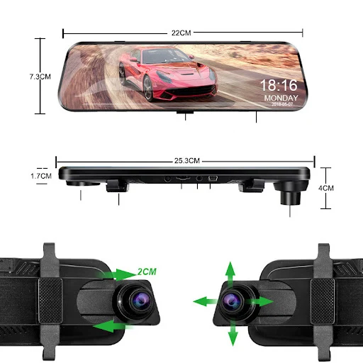 Title 1, Specchio retrovisore HD con media recorder per ...