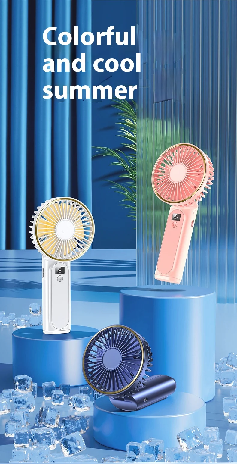 Title 1, Handheld Desktop Fan with Neck Support, Six Spe...