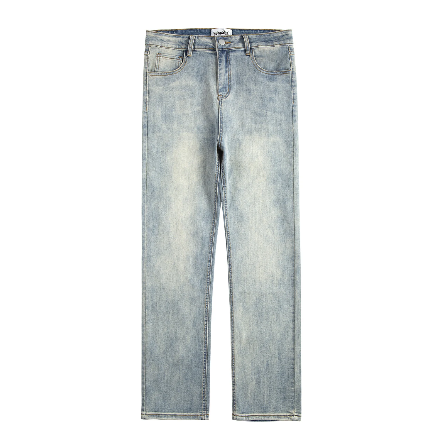 Title 12, Jeans rectos lavados y microelásticos, versátil...