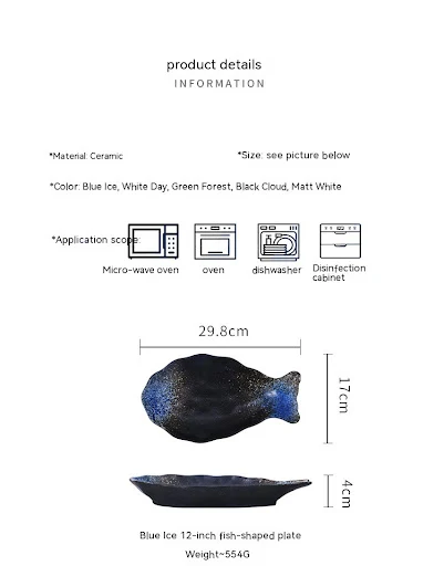 Title 5, Japanese Ceramic Fish Steaming Plate for Househ...