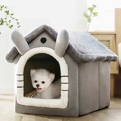 Indoor Warm Dog House Soft Pet Bed Tent House Dog Kennel Cat Bed with Removable Cushion Suitable for Small Medium Large — photo 4