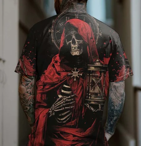 Gepersonaliseerde patronen schedel top 3D-print lente zomer. Uniek design voor een frisse en trendy uitstraling. Comfortabel en ademend. — foto 5