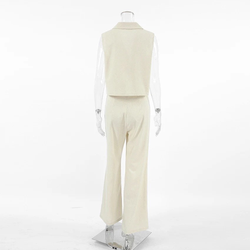 Title 3, Womens Khaki Cotton And Linen Sleeveless Vest ...